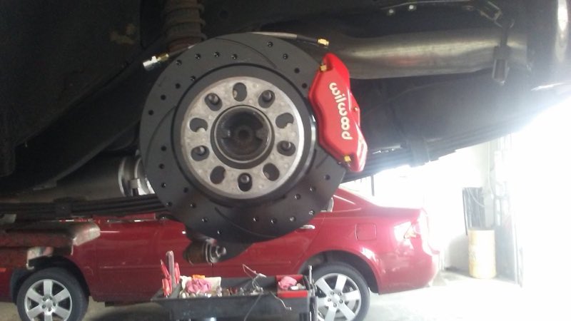 Excel Auto Service brake work on the lift